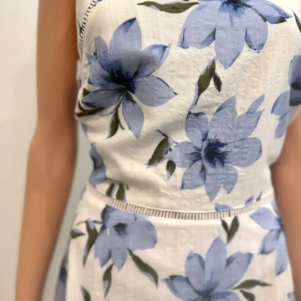 Lulus Zahara medium asymmetrical handkerchief hem floral dress D2 2998 - Picture 6 of 12